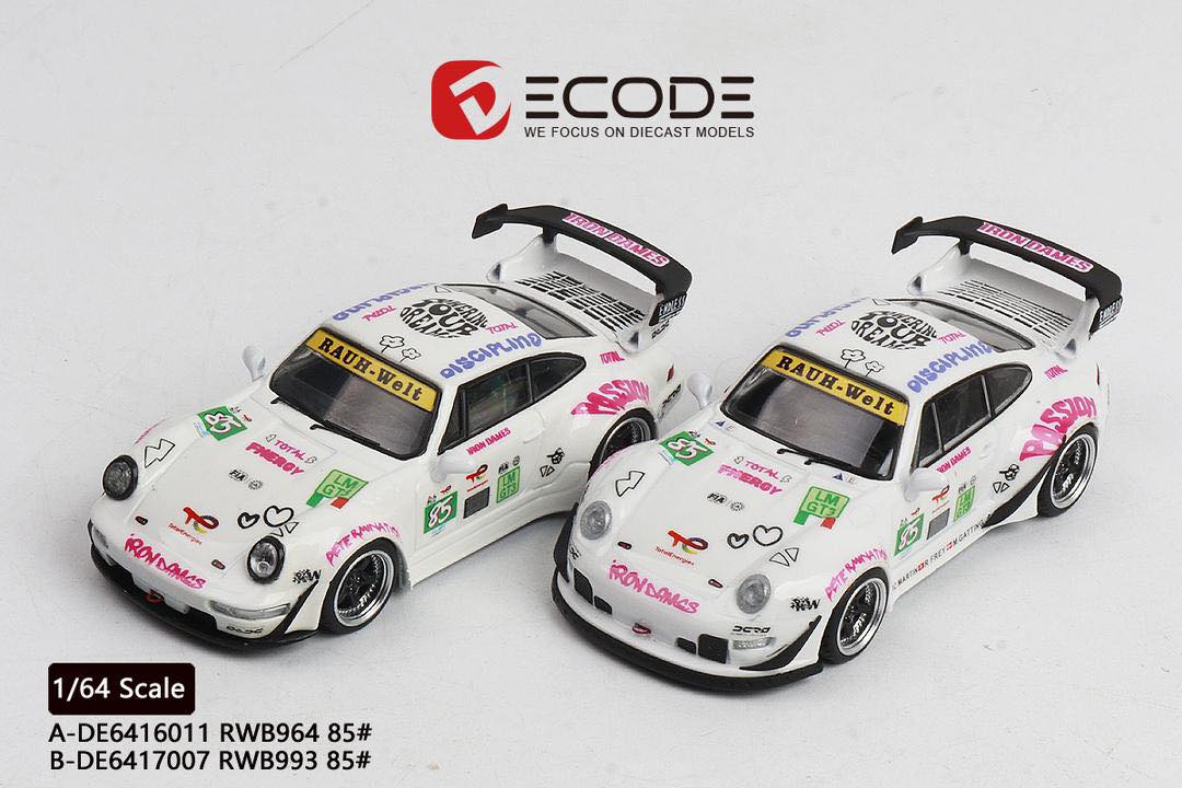 Porsche 993 RWB #85 Iron Lady · Decode · Escala 1:64